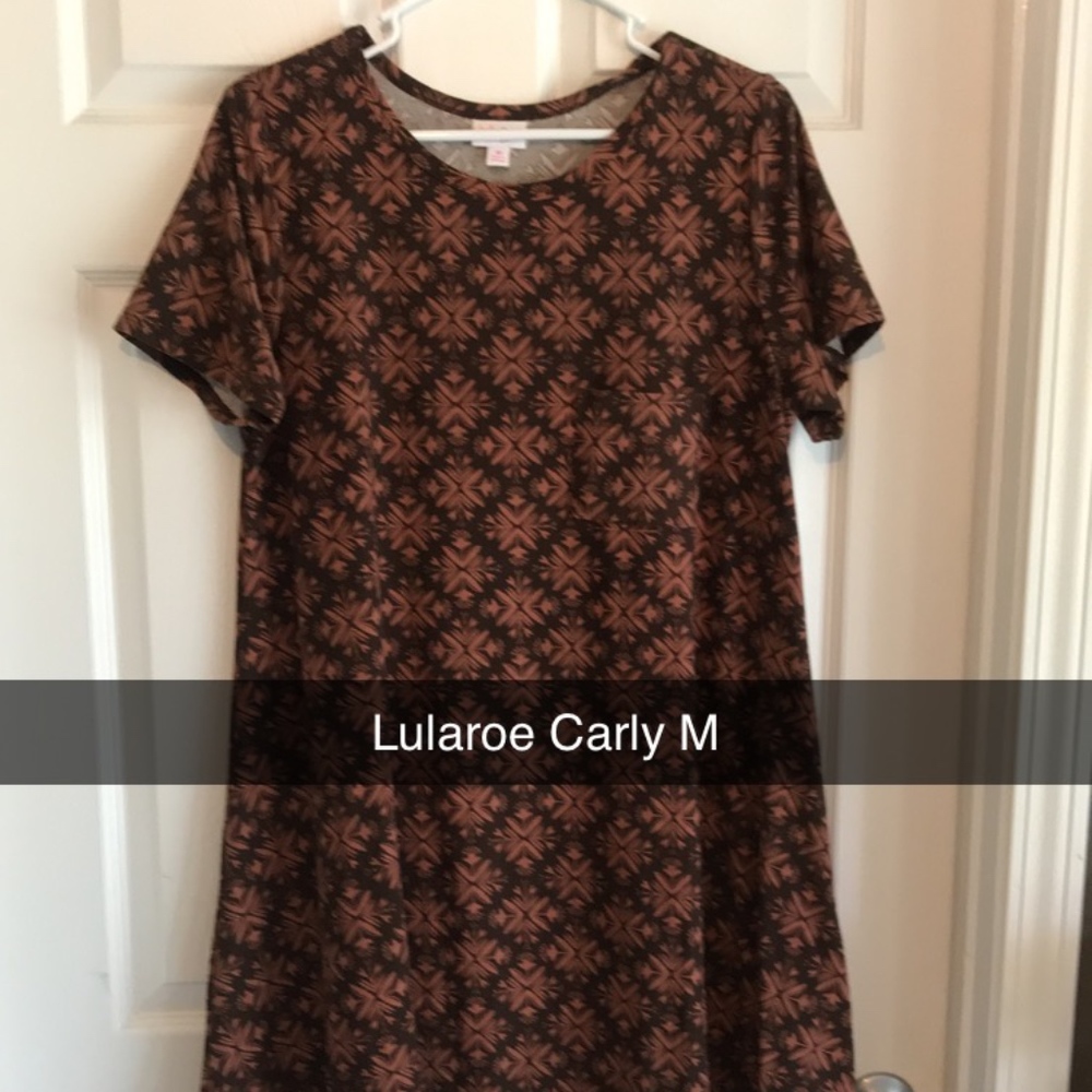 Lularoe Carly Size M Brown Hi Low Dress
